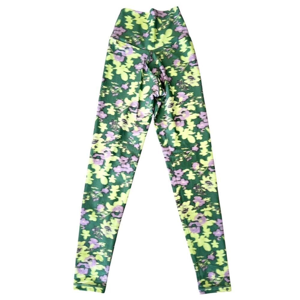 Aerie NWT size S Real Me hi-rise 7/8 leggings green floral by Offline